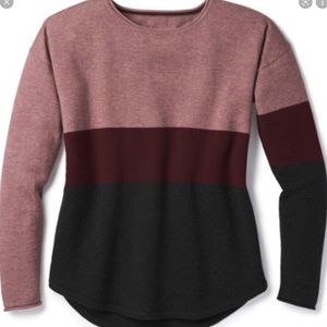 Women’s Smartwool Shadow Pine crew sweater, M, Rose, NWT.